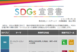 当社のSDGs宣言書